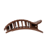 Brown Crocodile Large Flat Round Hair Clip