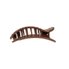 Brown Crocodile Medium Flat Round Hair Clip