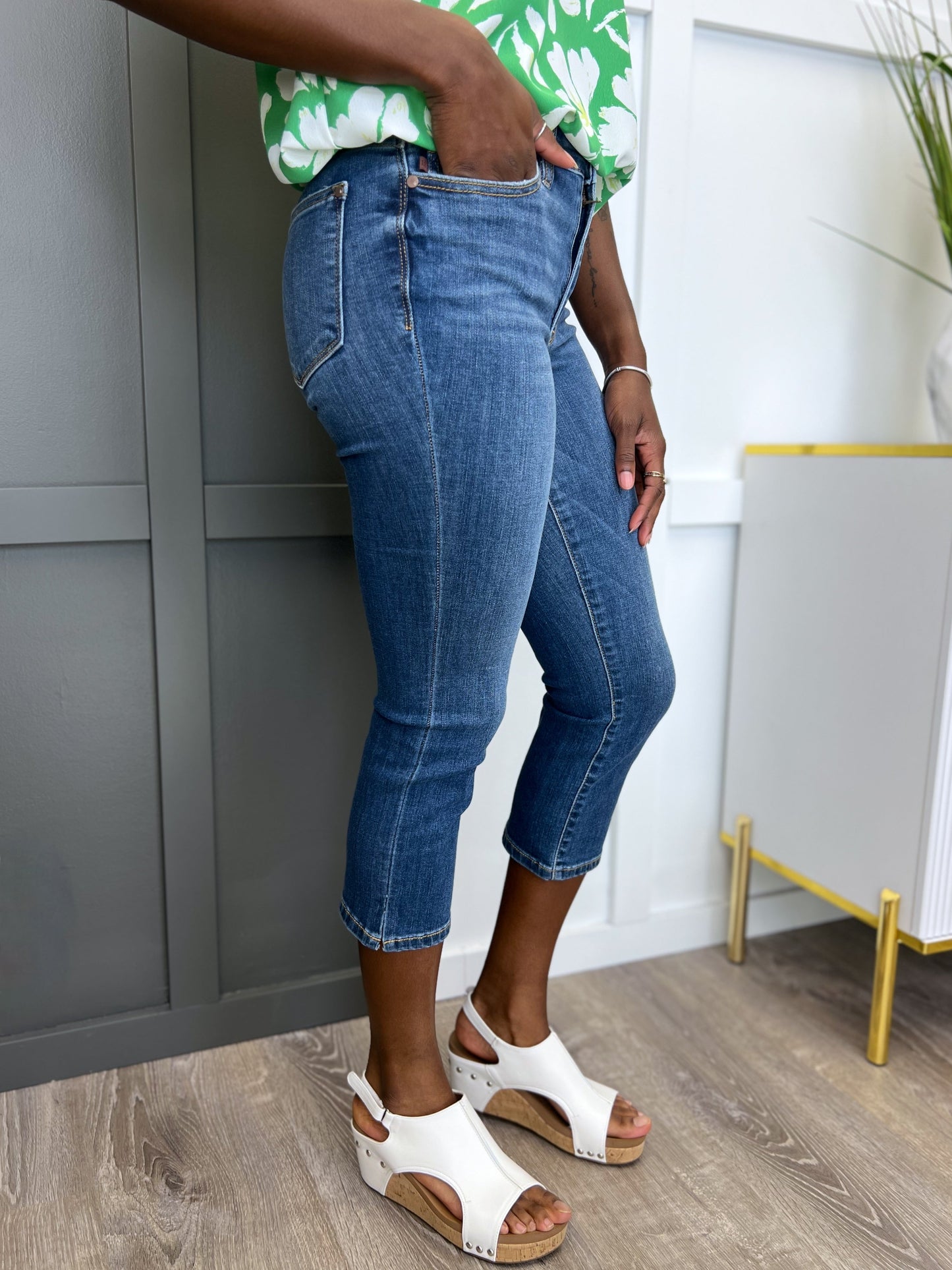 Judy Blue The Katherine Skinny Fit Capri Denim