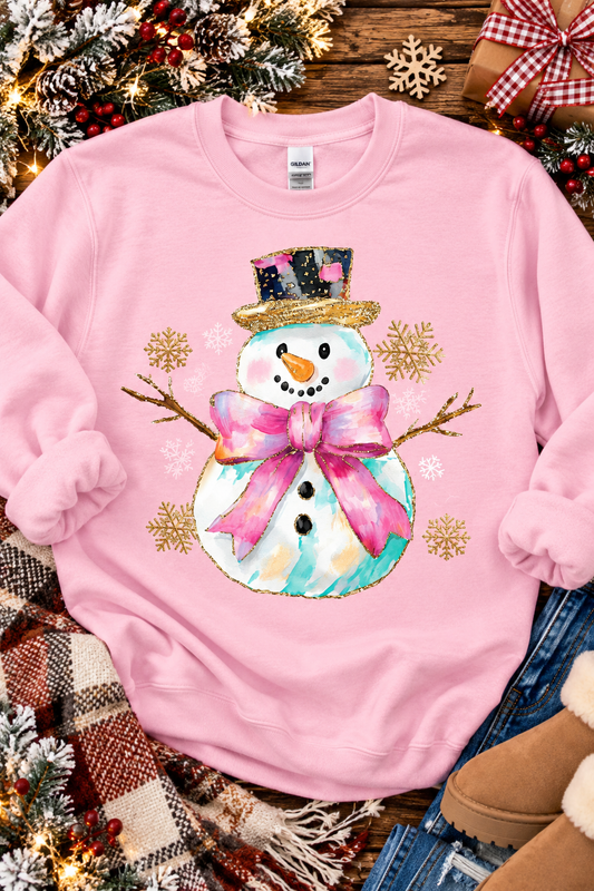 Pretty in Pink Snowman Graphic Collection