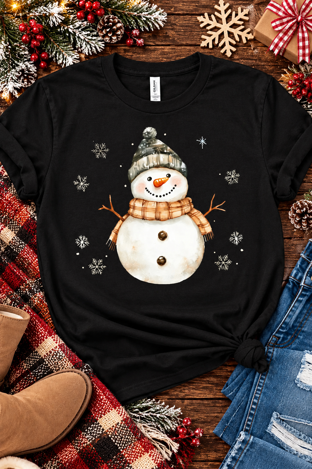 Cozy Watercolor Snowman Graphic Collection