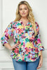 Tropical Watercolor Floral Top