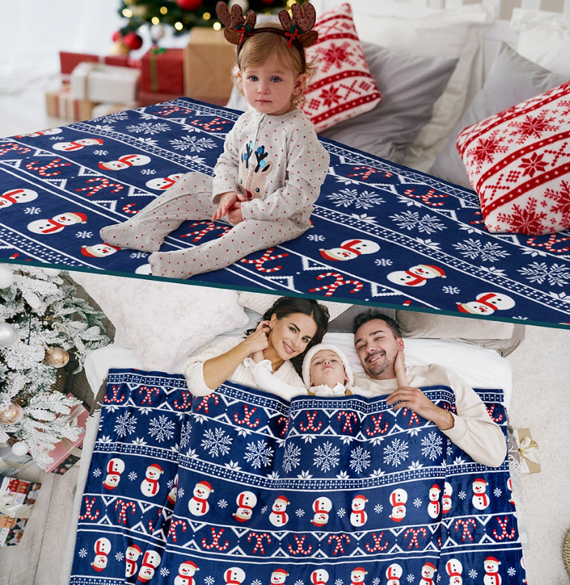 Christmas Fleece Throw Blanket
