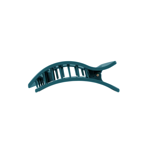 Teal With It Medium Flat Rectangle Hair Clip