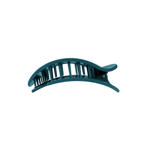 Teal With It Medium Flat Round Hair Clip
