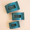 Teal With It Small Flat Rectangle Hair Clip