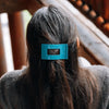 Teal With It Small Flat Rectangle Hair Clip